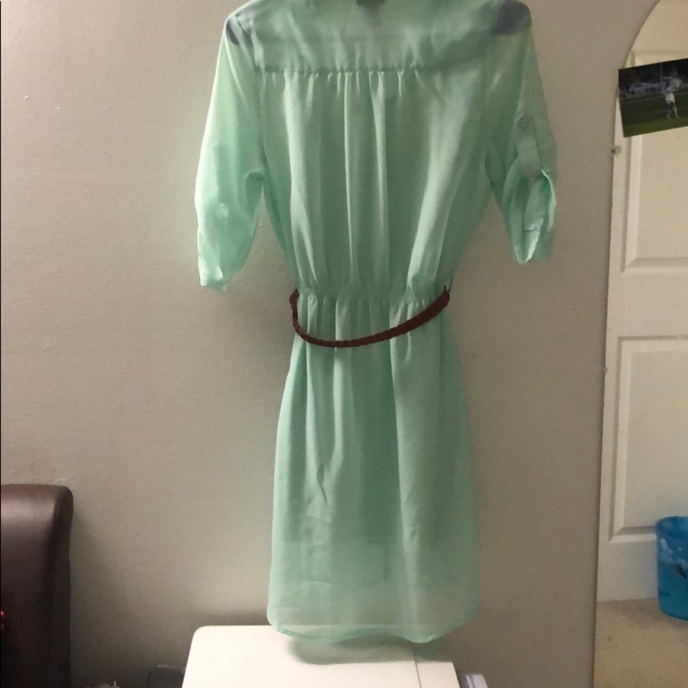 Mint color dress